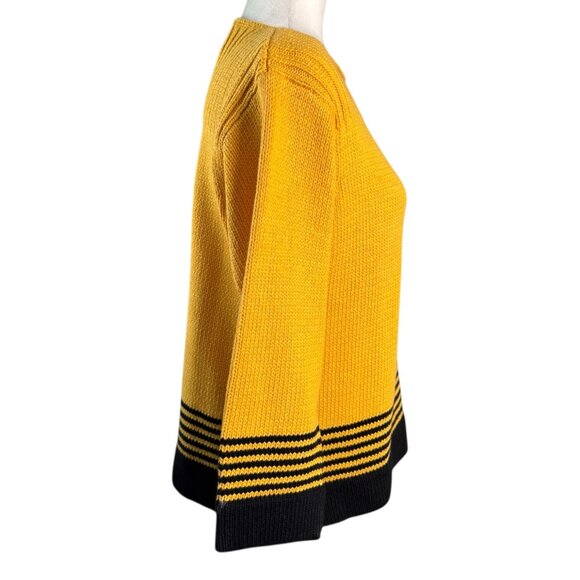 FIA Italia Handloomed Vintage Sweater Golden Yellow/Black Women's Size Large - Picture 7 of 9